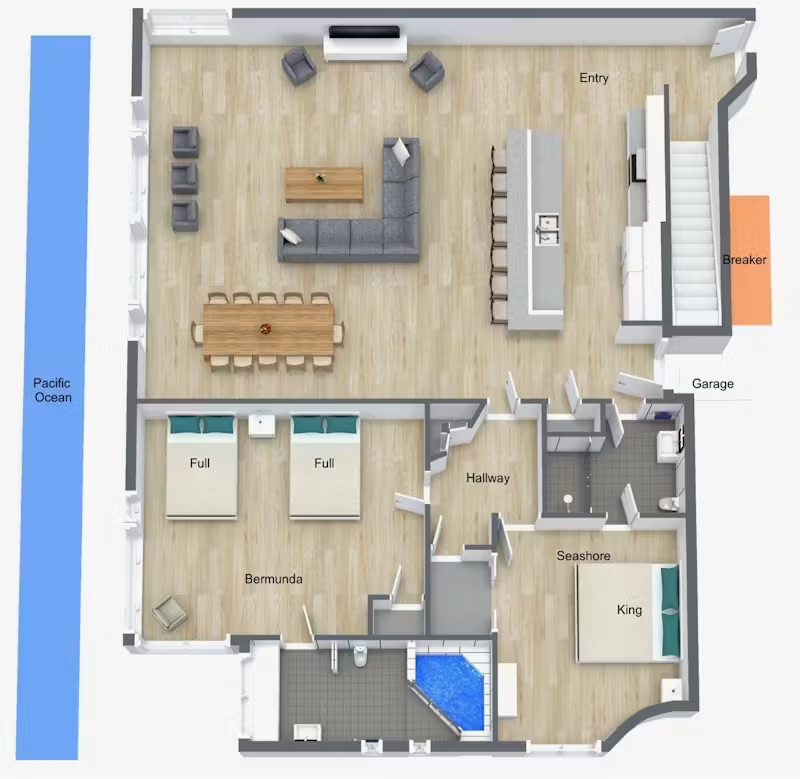 Main level floor plan