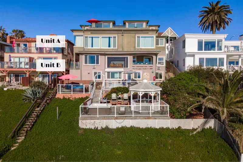 House exterior from the beach